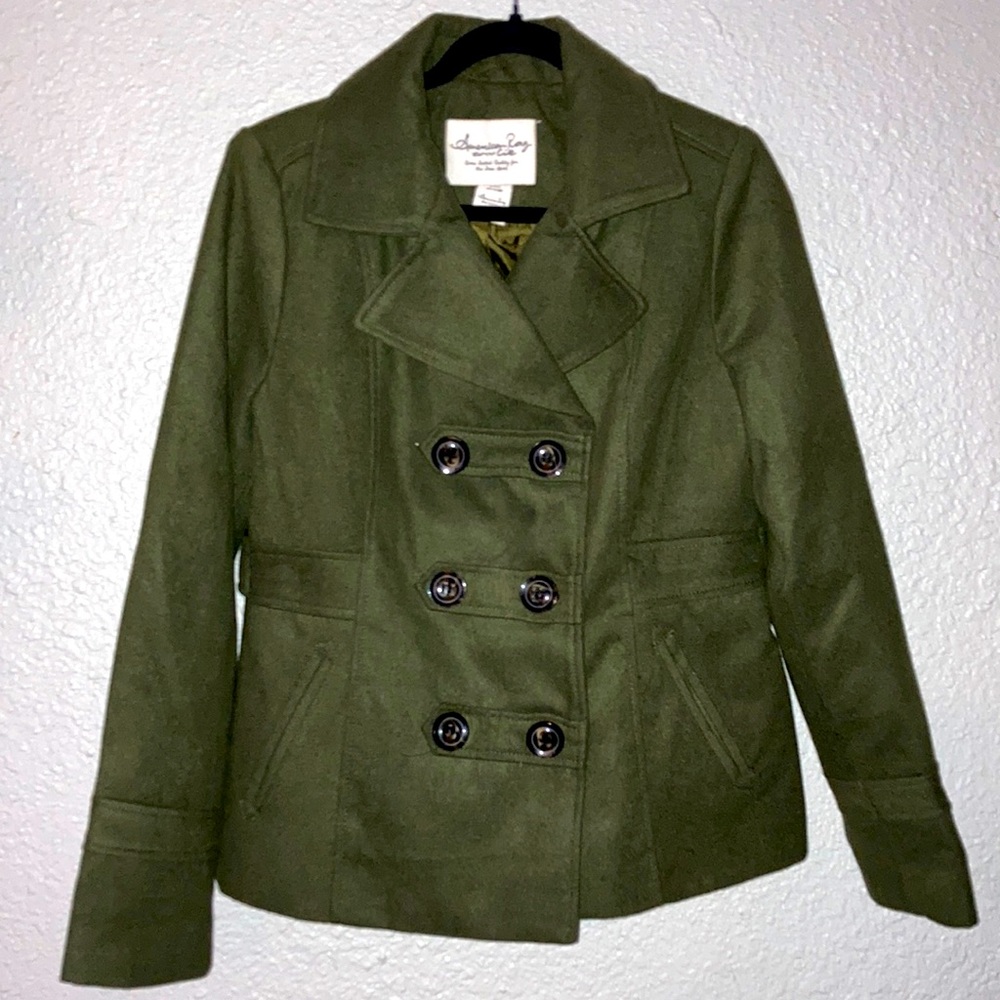 American Rag Peacoat - Olive/Military Green - Size XL